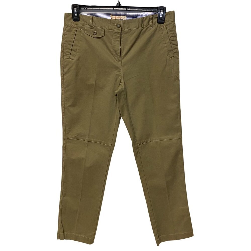 BROOKS BROTHER CHINO STRETCH COTTON OLIVE PANTS SIZE 10 NEW WITHOUT TAG